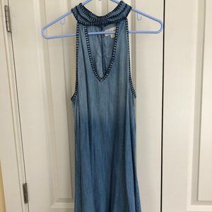 Cloth and Stone Chambray Halter Dress, size M